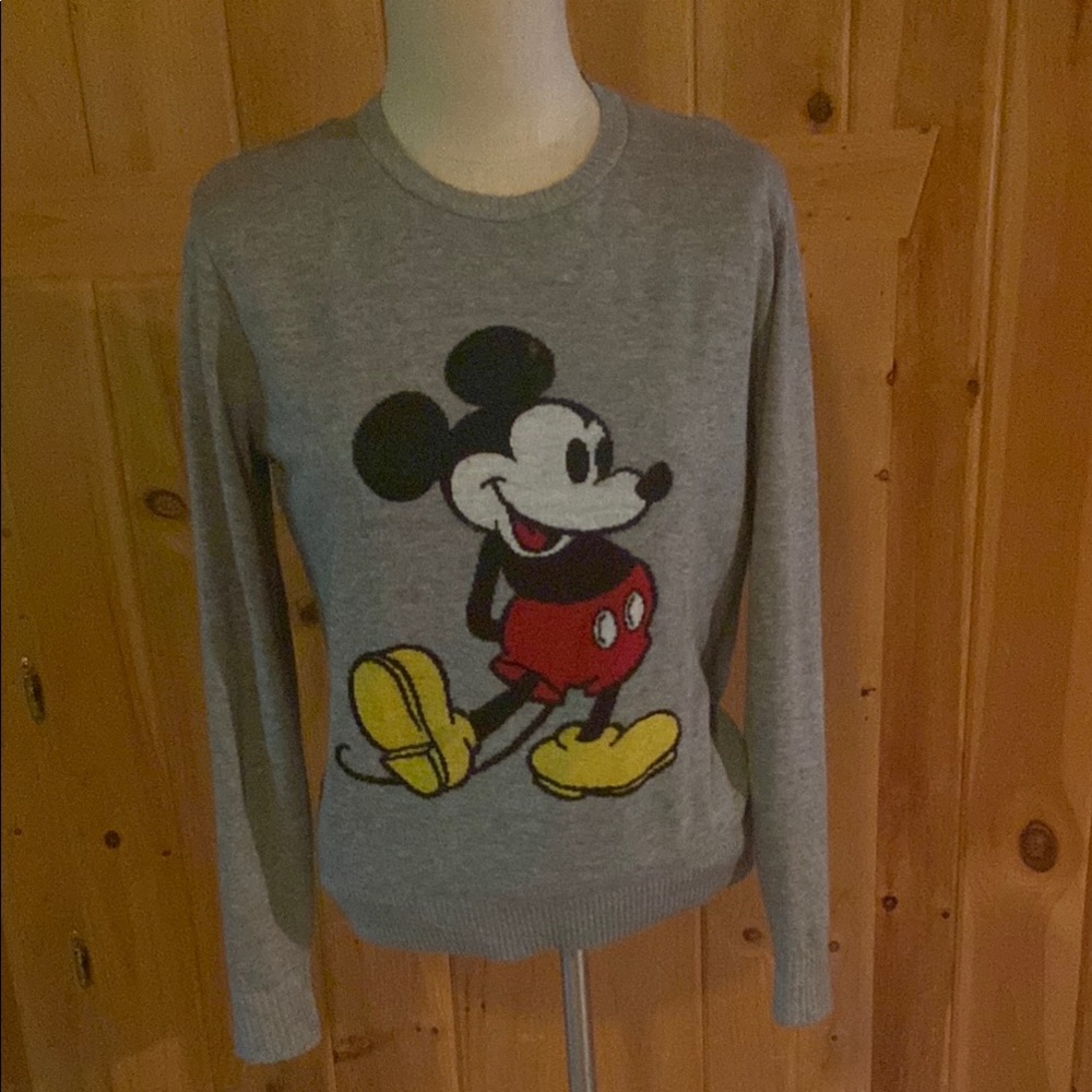 Disney Gray Knit Sweater